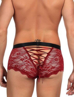 Eross boxeri Men Lace Panty S Red foto