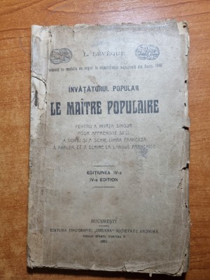 invatamantul popular-pentru a invata singur limba franceza- din anul 1921 foto