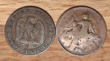 Cumpara ieftin Franta - set de colectie - 5 centimes 1854 B (Rouen) Napoleon III + 1898 (Paris), Europa