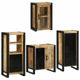 vidaXL Set de mobilier pentru baie 4 pcs Maro Lemn de mango solid