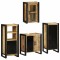 vidaXL Set de mobilier pentru baie 4 pcs Maro Lemn de mango solid 3305700