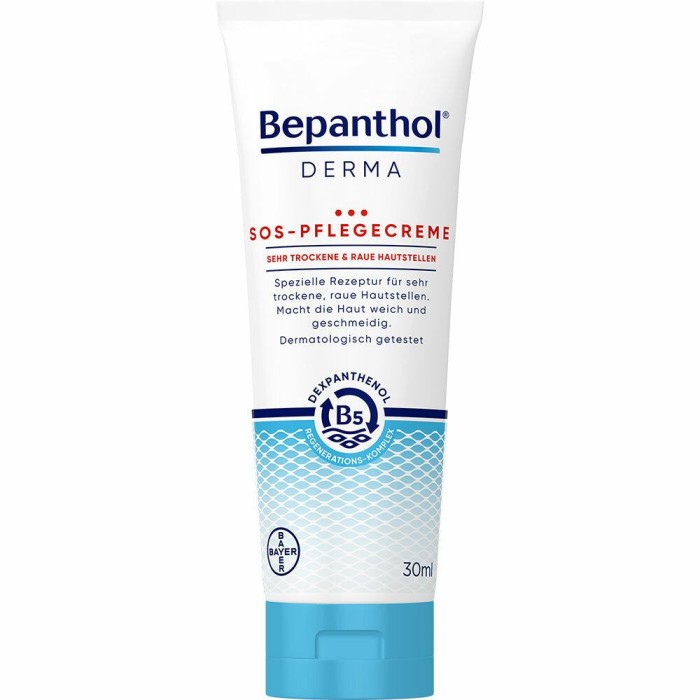 Crema pentru Corp, Bayer, Bepanthol, Derma SOS, Hidratare Intensiva si Efect Reparator, 30ml