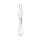 Cablu breloc pentru incarcare iPhone sau iPad, USB si micro USB, alb