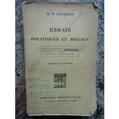 ESSAIS POLITIQUES ET SOCIAUX - R.W. EMERSON