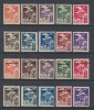 ROMANIA 1929 1930 TIMBRU OFICIAL VULTUR CU STEAG + SUPRATIPAR SERII MNH, Nestampilat
