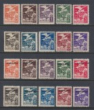 ROMANIA 1929 1930 TIMBRU OFICIAL VULTUR CU STEAG + SUPRATIPAR SERII MNH