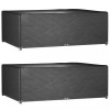 Huse protectie mobilier gradina 2 buc 230x165x80cm dreptunghiulara impermeabila UV, polietilena neagra cu ocheti