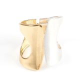 Bratara lata bicolora cu design abstract