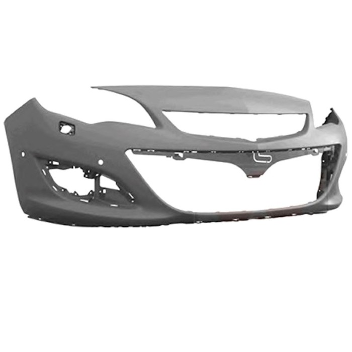 Bara fata Opel Astra J, 2012-2018, Grunduita, cu gauri pentru spalator faruri, cu gauri senzori parcare, 1401039