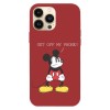 Husa compatibila cu Apple iPhone 14 Pro Max, Viceversa, model Mickey get off my phone , Silicon, TPU, Transparent, Carcasa