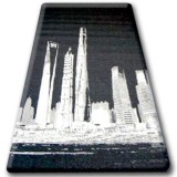 Covor sisal Floorlux 20240 negru si argintiu , 160x230 cm