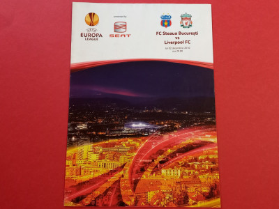 Program meci fotbal STEAUA BUCURESTI - FC LIVERPOOL (Europa League 02.12.2010) foto