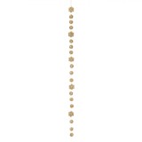 Ghirlandă Decorativă Crăciun, Bile și Fulgi, Spumă, Bej șampanie, 1m, 3.5cm și 4.5cm, Oem