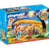 Scena Nasterii Domnului cu lumina Playmobil