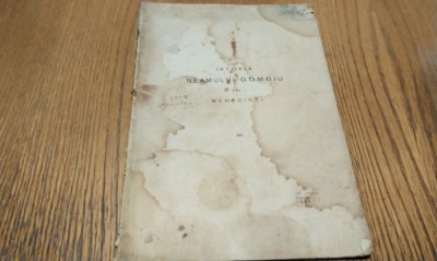 ISTORIA NEAMULUI GOMOIU DIN MEHEDINTI - Editura Tip. &amp;quot;Presa Braila&amp;quot;, 1938, 40 p. foto