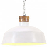 Lampa suspendata industriala, alb, 58 cm, E27 GartenMobel Dekor, vidaXL