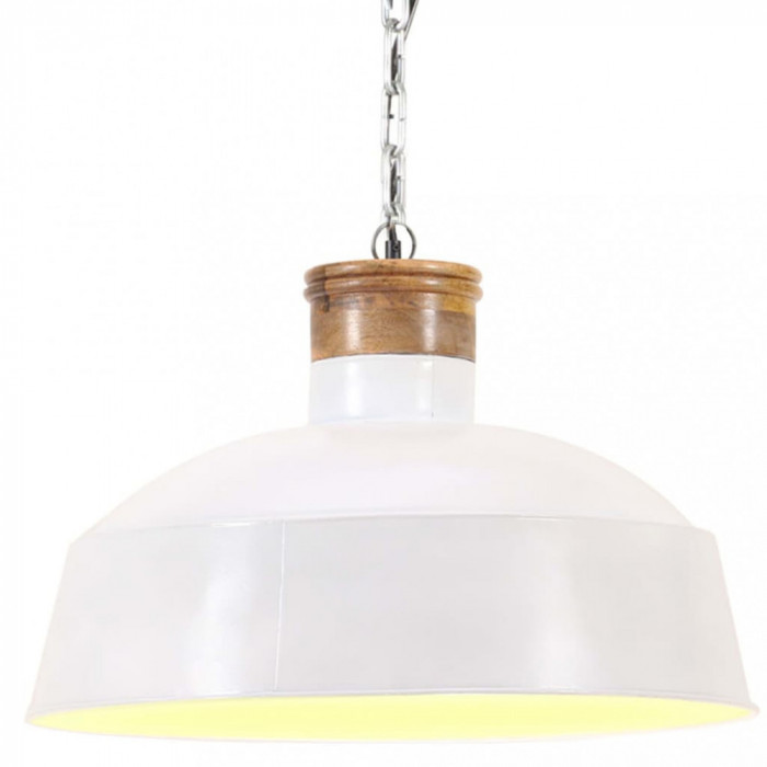 Lampa suspendata industriala, alb, 58 cm, E27 GartenMobel Dekor