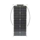Panou solar 50W fotovoltaic monocristalin, flexibil, cablu si conectori MC4 Breckner Germany