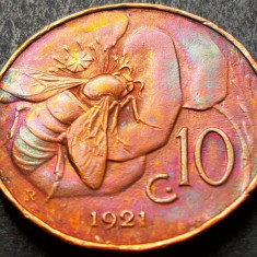 Moneda istorica 10 CENTESIMI - ITALIA, anul 1921 *cod 2588 B - EROARE de BATERE