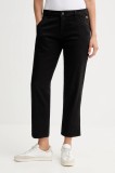G-Star pantaloni culoarea negru, drept, high waist, D25257.C106