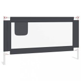 Cumpara ieftin Balustrada de protectie pat copii, gri inchis, 150x25 cm textil