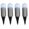 Set 4 lampi solare tip stick cu LED alb, 4 x 11 cm