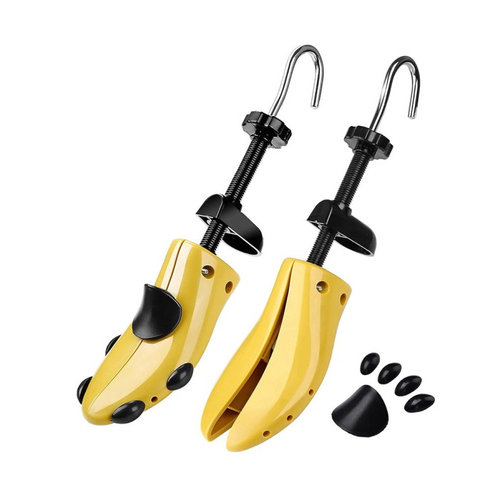 Set 2 Sanuri Reglabile, Minetgnon&reg;, Calapoade/Sanuri, Pentru Largit si Alungit Pantofi, ABS, 39-43EU, Galben
