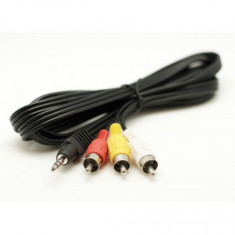 Cablu Auxiliar Jack 3,5mm Tata – 3 Rca Tata, 1m