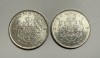 Lot 2 x 200 Lei 1942 Argint, Romania, UNC, ambele tipuri de scris pe muchie (A si B)