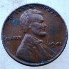 1.371 USA SUA WWII LINCOLN 1 ONE CENT 1941