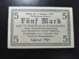 GERMANIA FRIDRICHSHSFEN 5 MARCI 1918 UNC RARA
