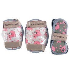 Set protectii copii WORKER Alby pentru role si skateboard, alb