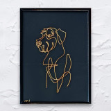 Tablou Airedale Terrier, 18&times;24 cm