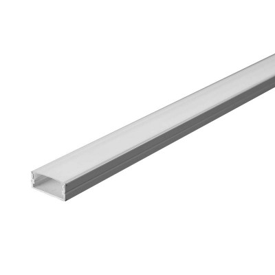 Profil aluminiu 2m alb pentru Banda LED 17.4mm x 7mm cu difuzor alb mat si accesorii prindere/capace V-TAC foto