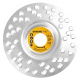 Disc circular slefuit, modelat, cu gauri, otel carburat, pentru lemn, plastic, 125x22&nbsp;mm, Strend Pro