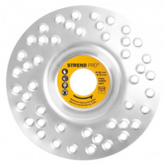 Disc circular slefuit, modelat, cu gauri, otel carburat, pentru lemn, plastic, 125x22 mm, Strend Pro