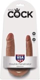 Dildo Dublu King Cock Double Trouble, 15 cm