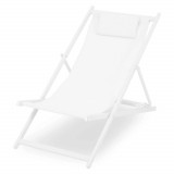 Sezlong Beach, 60.5/55.5x109x99 cm, aluminiu, alb