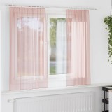 Gossi perdele voile cu bucle 2 buc roz 140x175 cm