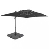 Cumpara ieftin Umbrelă de soare de grădină, bază portabilă, antracit