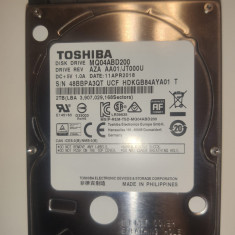 HDD 2.5" laptop Toshiba MQ04ABD200 2TB testare 72h înaintea finalizării plății