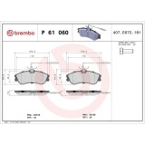 Placute frana Citroen Berlingo / Berlingo First Box (M), Berlingo / Berlingo First Mpv, Xsara (N1), Xsara Box / Estate, Xsara Box Body/Liftback (N3),, BREMBO
