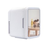 Cumpara ieftin Frigider portabil mini pentru cosmetice, pentru depozitarea produselor de &icirc;ngrijire, capacitate 4L, cu oglinda, alb