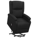 vidaXL Fotoliu cu ridicare, negru, material textil