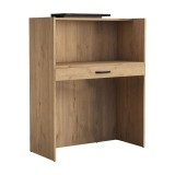 Cumpara ieftin Birou de receptie Zowel melamina marmura naturala - neagra 90x40x110cm