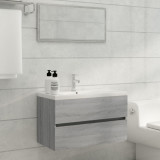 Gossi set mobilier de baie, 2 piese, gri sonoma, lemn prelucrat