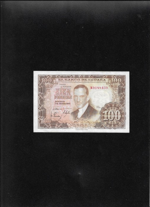 Spania 100 pesetas 1953 seria9188439