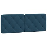 Cumpara ieftin Perna tablie de pat, albastru, 140 cm, catifea