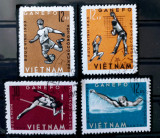 Vietnam 1963 sport, fotbal, basket, innot serie 4v. Stampilata, Stampilat