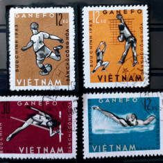 Vietnam 1963 sport, fotbal, basket, innot serie 4v. Stampilata